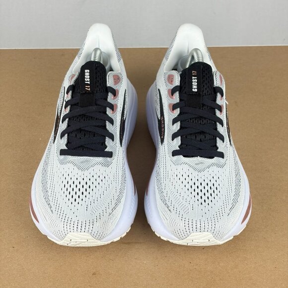 Brooks Ghost 17 Athletic Running Shoes Womens 6 White Rose Gold Low Top Lace Up - Picture 2 of 10